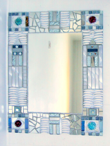 miroir mosaïque "Inuit" 45 x 58 cm